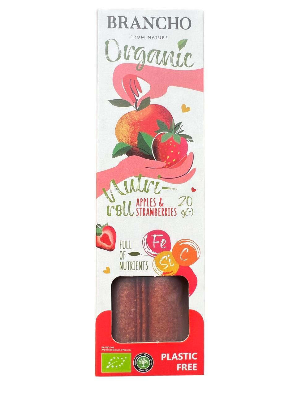 Organic fruit-roll Apple Strawberry, BRANCHO